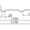 Чертеж профнастила ПК-15 полиэстере 0,4