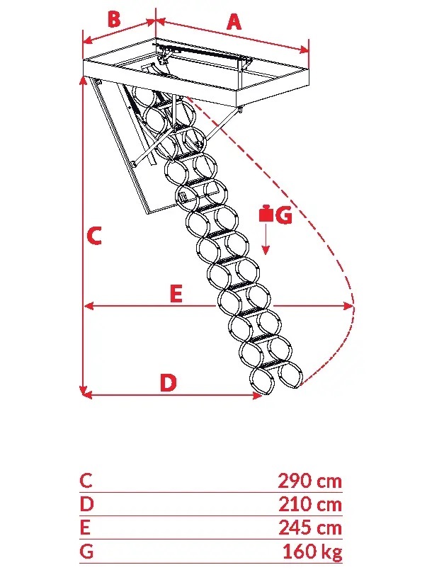 Горищеві сходи Oman -flex-polar 