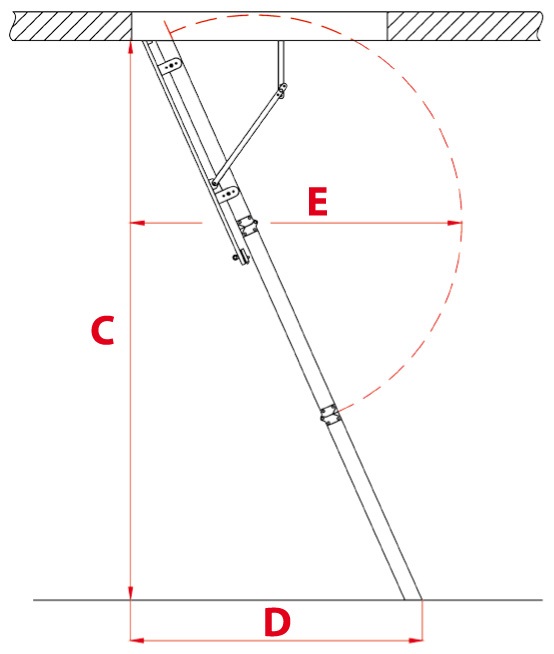 Горищеві сходи Oman Prima 120х60-1