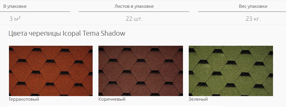 Битумная черепица Tema Shadow