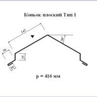 Конек плоский Тип 1