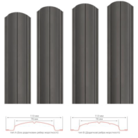 Штакетник напівкруглий двосторонній-4