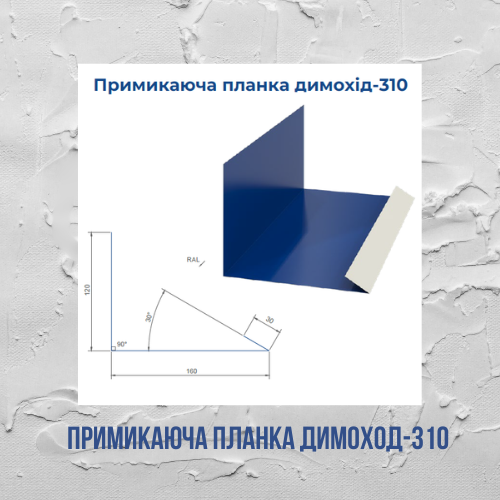 Примикаюча планка на димоход 310мм